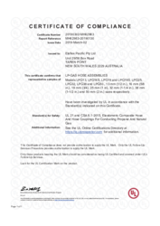 UL Certificate for LPG hoses: LPG 13, LPG 16 S, LPG 19 and LPG 19 S, LPG 25, LPG 32, LPG 38 and LPG 50