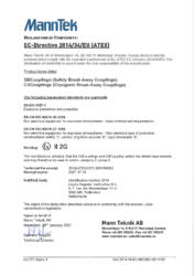 ATEX Declaration of Conformity for SBC, CBC