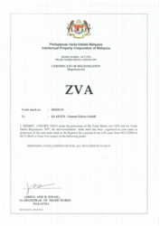 Certificate of Registration ZVA
