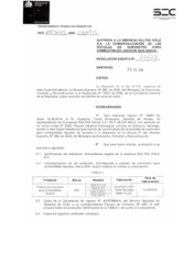 SEC Certificate Chile for ZVA nozzles